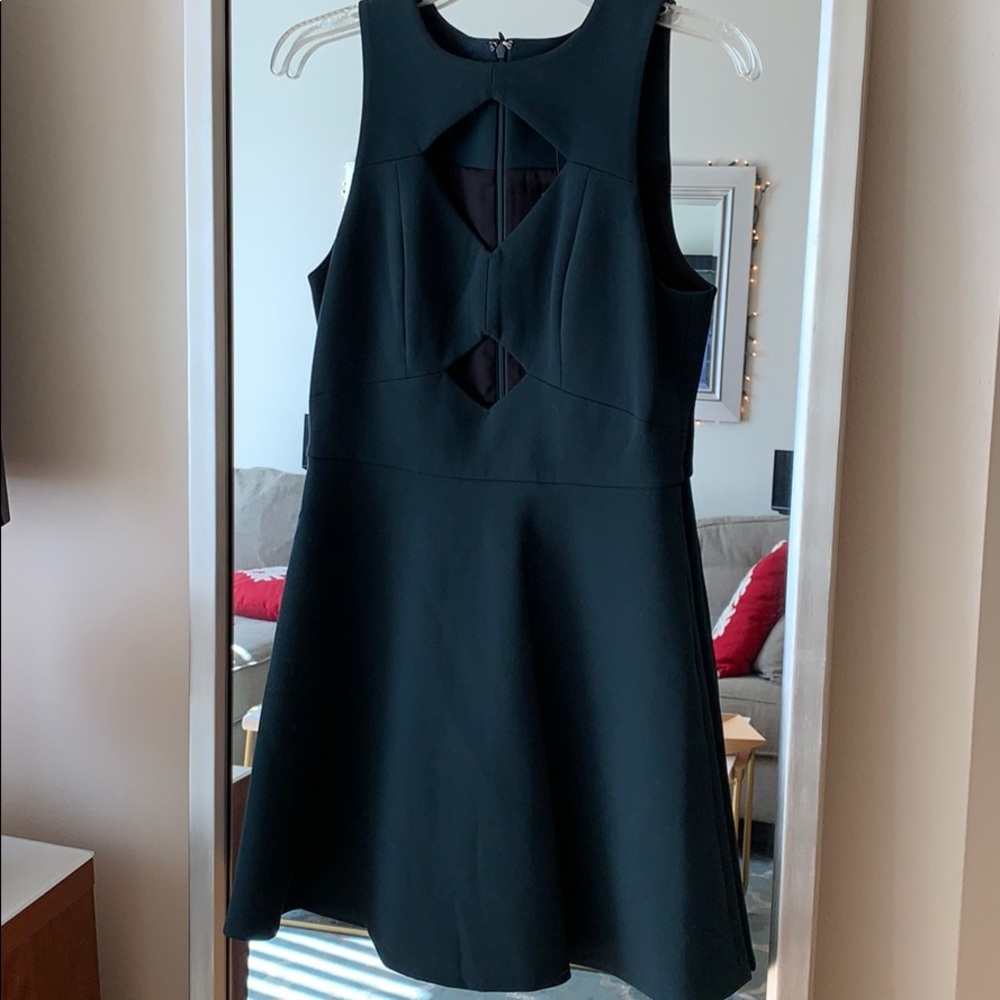 Rachel Zoe Green cutout a-line dress